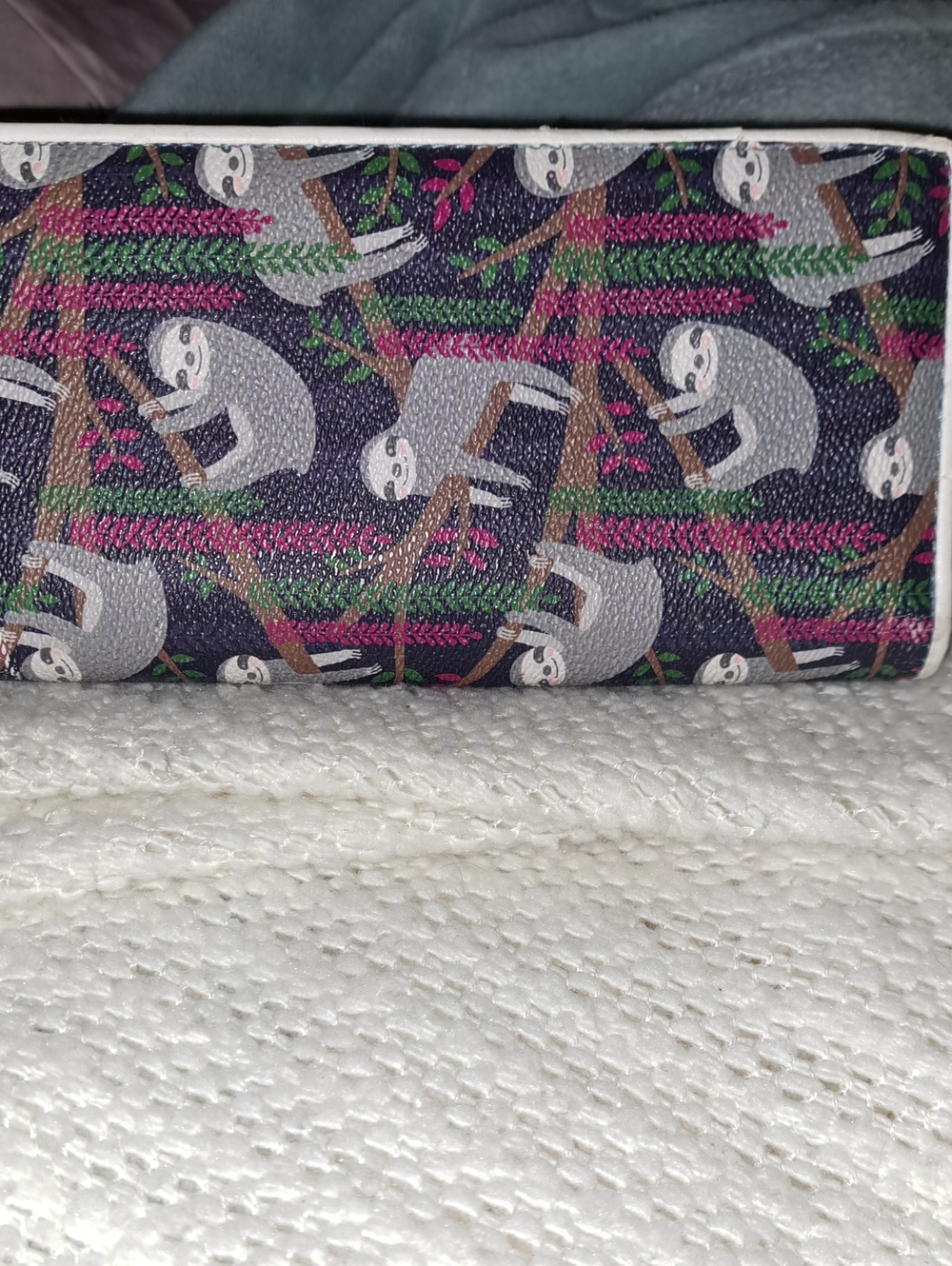 Kids Sloth Wallet - Navy with Gray Sloths